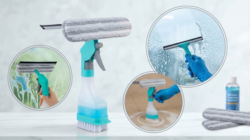 RODO MOP SPRAY 3 EM 1 PARA JANELAS